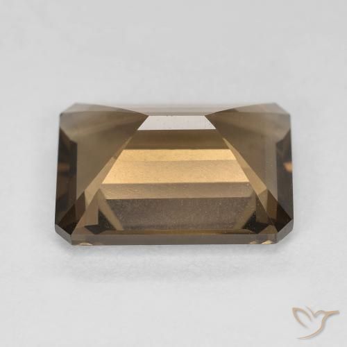 Smoky Quartz Gemstone in 12.8 x 10 mm Size for Sale, Smoky Quartz Stone in Warm Brown Color