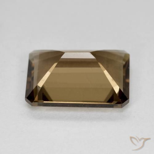 Smoky Quartz Gemstone in 12.9 x 9.8 mm Size for Sale, Smoky Quartz Stone in Medium-Dark Brown Color