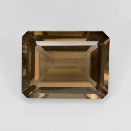 Brun pain d'épices Quartz Fumé gemme - 6.2ct Octogone taillé en degrés (ID: 582564)
