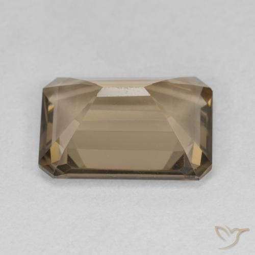 Smoky Quartz Gemstone in 13.1 x 10 mm Size for Sale, Smoky Quartz Stone in Light Mocha Color