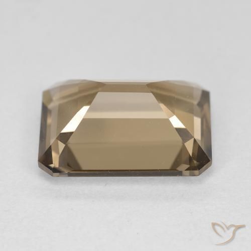 Smoky Quartz Gemstone in 13 x 10.1 mm Size for Sale, Smoky Quartz Stone in Medium-Light Brown Color