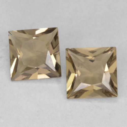 Medium Brown Smoky Quartz Gem - 0.6ct Princess-Cut (ID: 583691)