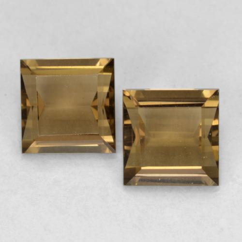 Light Mocha Smoky Quartz Gem - 1.1ct Square Facet (ID: 583693)