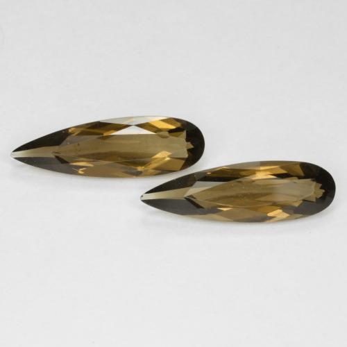 Coffee Brown Smoky Quartz Gem - 1.7ct Pear Facet (ID: 583851)