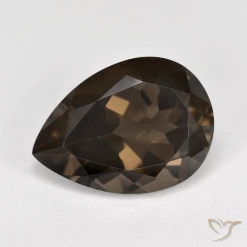 6.28 ct Brown Smoky Quartz Stone, Natural Smoky Quartz in Pear Facet Shape for Sale