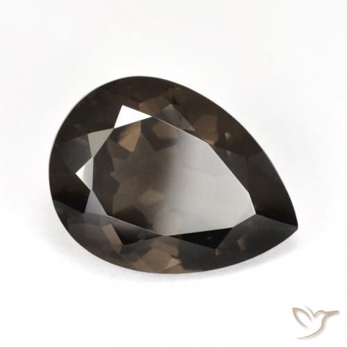 6.50 ct Brown Smoky Quartz Stone, Natural Smoky Quartz in Pear Facet Shape for Sale