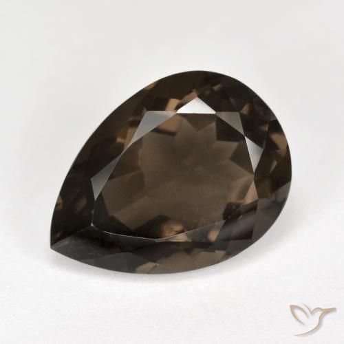 6.48ct Natural Brown Smoky Quartz, Pear Shape, VS