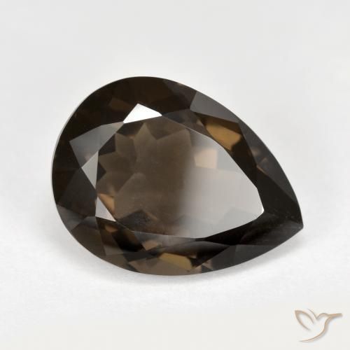 6.48 ct Brown Smoky Quartz Stone, Natural Smoky Quartz in Pear Facet Shape for Sale