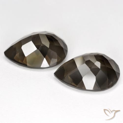 Smoky Quartz Gemstones in 15.1 x 11 mm Size for Sale, Smoky Quartz Stones in Brown Color