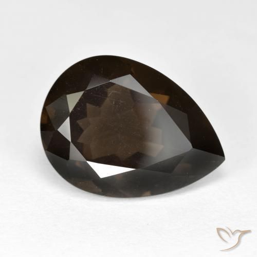 6.21 ct Brown Smoky Quartz Stone, Natural Smoky Quartz in Pear Facet Shape for Sale
