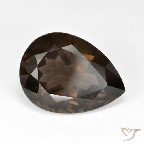 6.71 ct Brown Smoky Quartz Stone, Natural Smoky Quartz in Pear Facet Shape for Sale