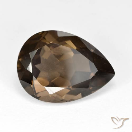 6.51 ct Brown Smoky Quartz Stone, Natural Smoky Quartz in Pear Facet Shape for Sale