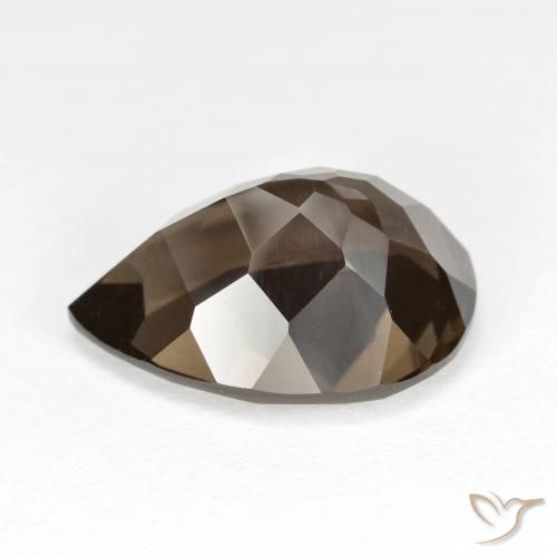 Smoky Quartz Gemstone in 15.2 x 11.1 mm Size for Sale, Smoky Quartz Stone in Chocolate Brown Color
