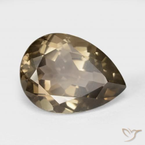6.33 ct Brown Smoky Quartz Stone, Natural Smoky Quartz in Pear Facet Shape for Sale
