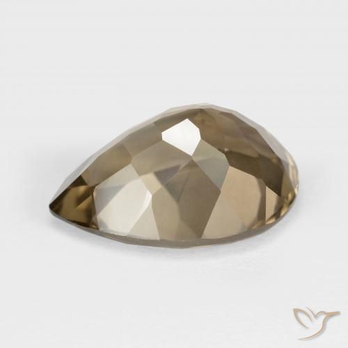 Smoky Quartz Gemstone in 15.1 x 11.1 mm Size for Sale, Smoky Quartz Stone in Medium-Light Brown Color