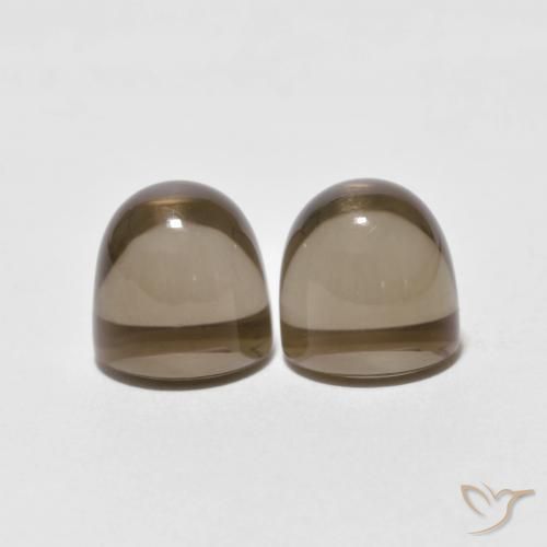Smoky Quartz Gemstones in 8 mm (calibrated) Size for Sale, Smoky Quartz Stones in Dark Brown Color