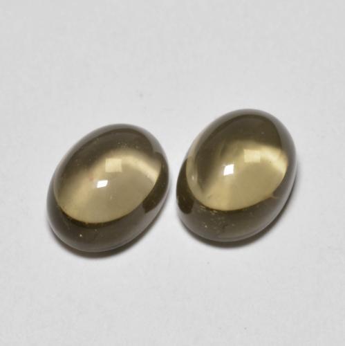 Coffee Brown Smoky Quartz Gem - 1.8ct Oval Cabochon (ID: 590835)