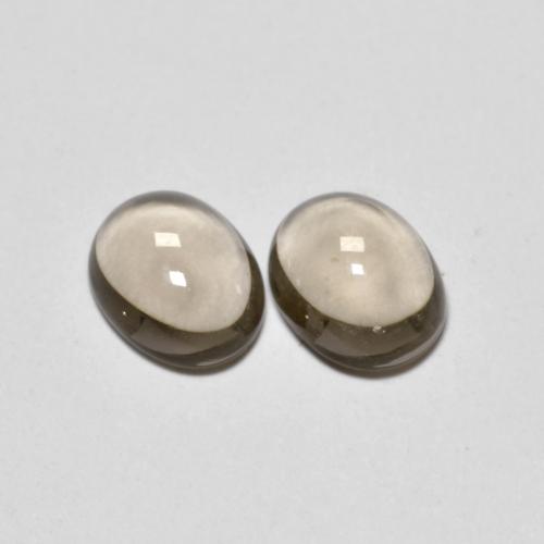 Light Coffee Brown Smoky Quartz Gem - 1.2ct Oval Cabochon (ID: 590838)