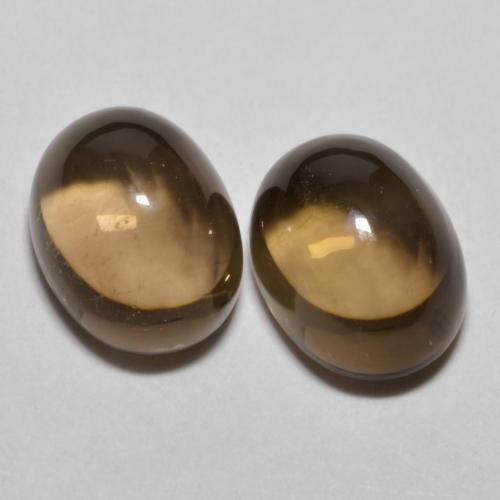 Warm Brown Smoky Quartz Gem - 1.8ct Oval Cabochon (ID: 590884)