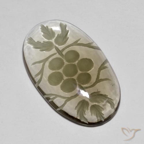 28.18ct Natural Very Light Brown Smoky Quartz, Oval, Transparent