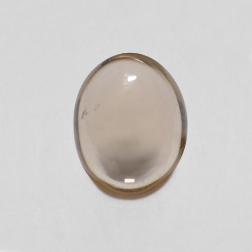 Cuarzo Ahumado Cabujón Óvalo de 0,99 ct de Brasil, Dimensión 7,5 x 6mm, Claridad Transparente, Piedra preciosa natural No tratado, 1 pieza de Cuarzo Ahumado en color Marrón caramelo claro, Dureza Mohs de 7 Adecuado para joyas de uso diario, Photo A