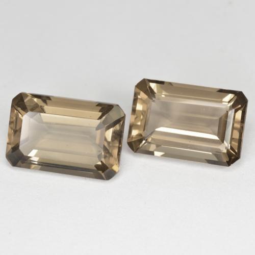 Wood Brown Smoky Quartz Gem - 3.9ct Octagon Step Cut (ID: 592195)