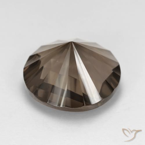 Smoky Quartz Gemstone in 14 mm (calibrated) Size for Sale, Smoky Quartz Stone in Hickory Brown Color