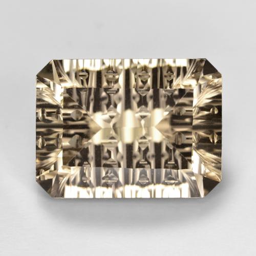 Medium-Light Brown Дымчатый Кварц Камень - 10.6ct Огранка вогнутый Октагон (ID: 598900)