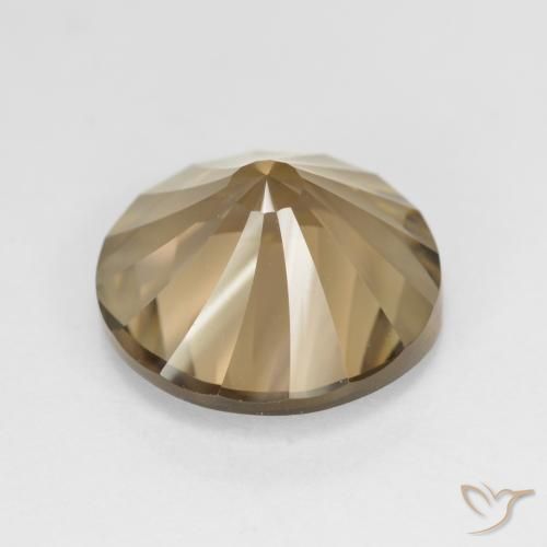 Smoky Quartz Gemstone in 12 mm (calibrated) Size for Sale, Smoky Quartz Stone in Medium-Light Brown Color