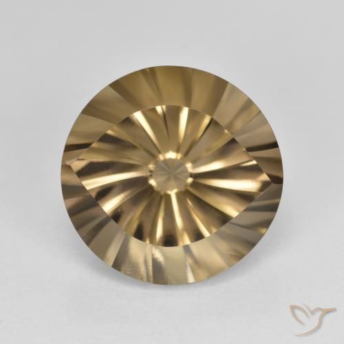 5.42ct Natural Warm Brown Smoky Quartz, Round, VVS
