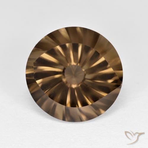 5.05ct Natural Warm Brown Smoky Quartz, Round, VS