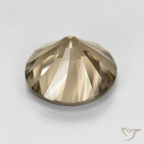Smoky Quartz Gemstone in 12 mm (calibrated) Size for Sale, Smoky Quartz Stone in Medium-Light Brown Color