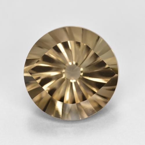 Mocha Brown Дымчатый Кварц Камень - 5.6ct Круглая Вогнутая Огранка (ID: 599169)