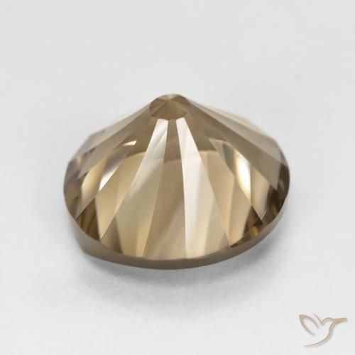 Smoky Quartz Gemstone in 12 mm (calibrated) Size for Sale, Smoky Quartz Stone in Warm Brown Color