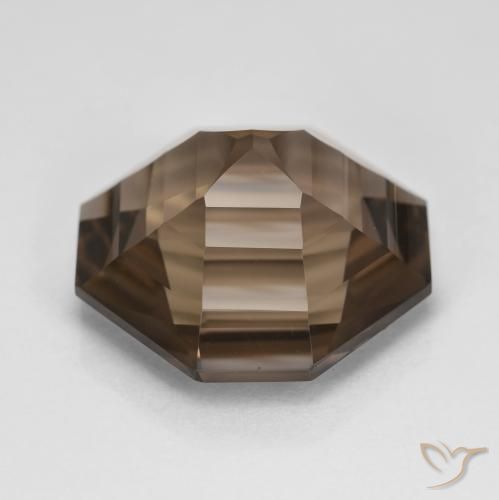 Smoky Quartz Gemstone in 16 x 16 mm (calibrated) Size for Sale, Smoky Quartz Stone in Deep Brown Color