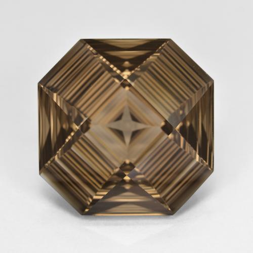 Light Mocha Rauchquarz Edelstein - 13.2ct Oktagon Konkavschliff (ID: 599334)