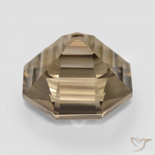 Smoky Quartz Gemstone in 16 x 16 mm (calibrated) Size for Sale, Smoky Quartz Stone in Medium-Light Brown Color