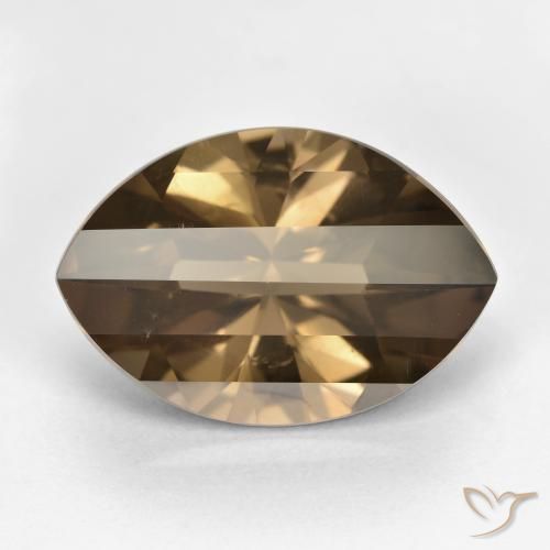 10.50 ct Brown Smoky Quartz Stone, Natural Smoky Quartz in Marquise Concave Cut Shape for Sale
