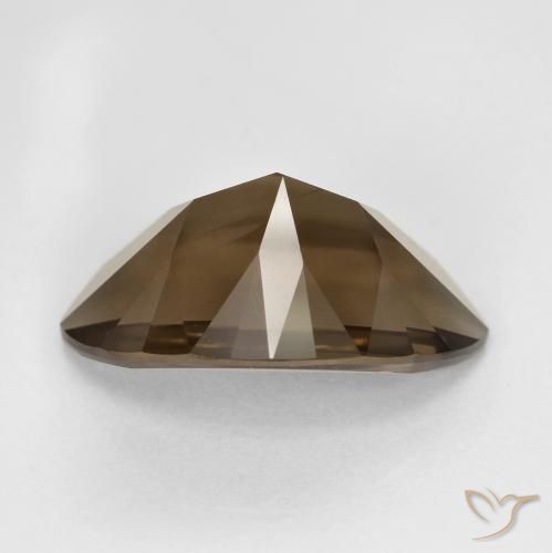Smoky Quartz Gemstone in 18.9 x 13 mm Size for Sale, Smoky Quartz Stone in Warm Brown Color