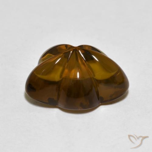 Smoky Quartz Gemstone in 13.8 x 10.1 mm Size for Sale, Smoky Quartz Stone in Dark Brown Color