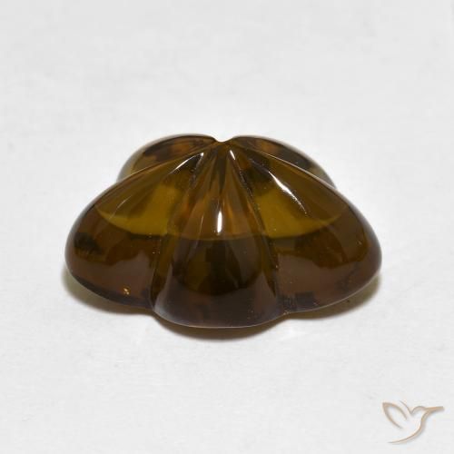Smoky Quartz Gemstone in 14 x 10.2 mm Size for Sale, Smoky Quartz Stone in Warm Brown Color