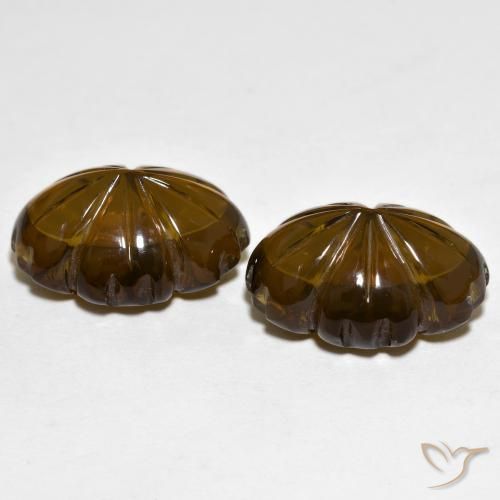 Smoky Quartz Gemstones in 16 x 12 mm (calibrated) Size for Sale, Smoky Quartz Stones in Dark Brown Color