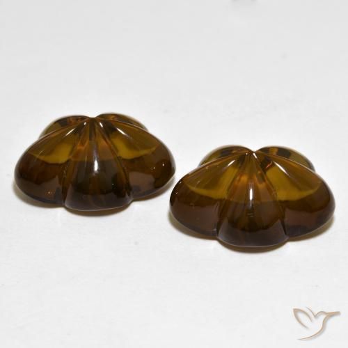 Smoky Quartz Gemstones in 16 x 12 mm (calibrated) Size for Sale, Smoky Quartz Stones in Warm Brown Color