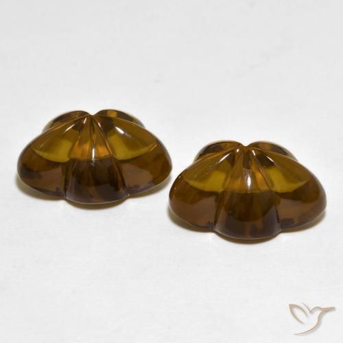Smoky Quartz Gemstones in 14.1 x 10.2 mm Size for Sale, Smoky Quartz Stones in Dark Brown Color