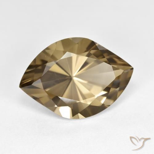 7.22 ct Brown Smoky Quartz Stone, Natural Smoky Quartz in Marquise Concave Cut Shape for Sale