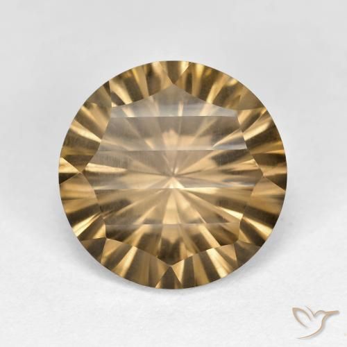 5.13ct Natural Light Earthy Brown Smoky Quartz, Round, VS