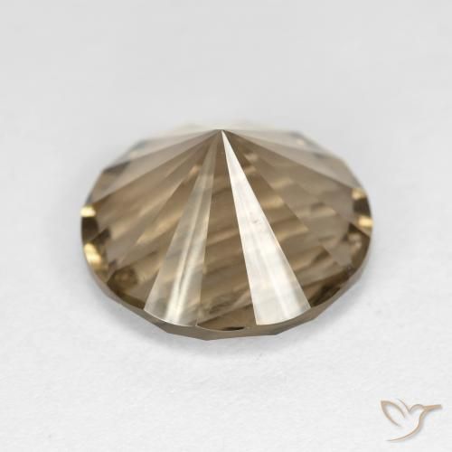 Smoky Quartz Gemstone in 12 mm (calibrated) Size for Sale, Smoky Quartz Stone in Light Earthy Brown Color