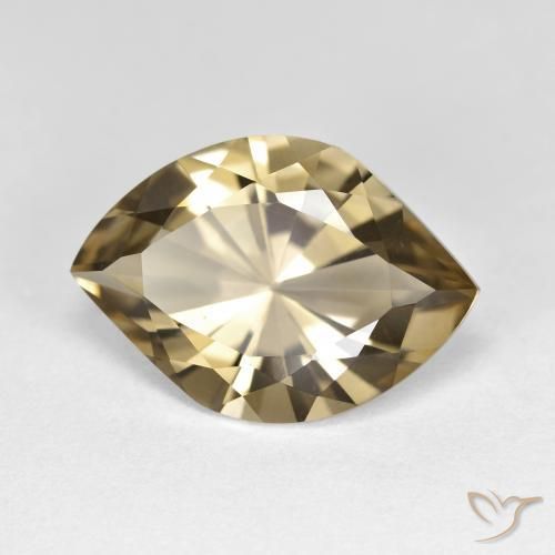 7.23 ct Brown Smoky Quartz Stone, Natural Smoky Quartz in Marquise Concave Cut Shape for Sale