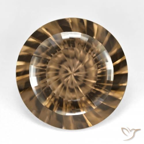 16,63 ct runder, konkav geschliffener Rauchquarz, 18 mm aus Brasilien, Photo A