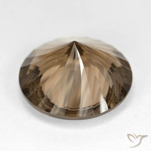 Smoky Quartz Gemstone in 18 mm (calibrated) Size for Sale, Smoky Quartz Stone in Medium Brown Color